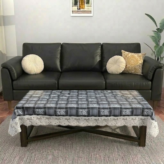 RYKA PVC Printed Table Cover 4 Seater | Table Protector Sheet | Waterproof and Dustproof | Elegent Printed Table Cover | Rectangular Center Table Cover | 40X60 Inch (Pack Of 1)