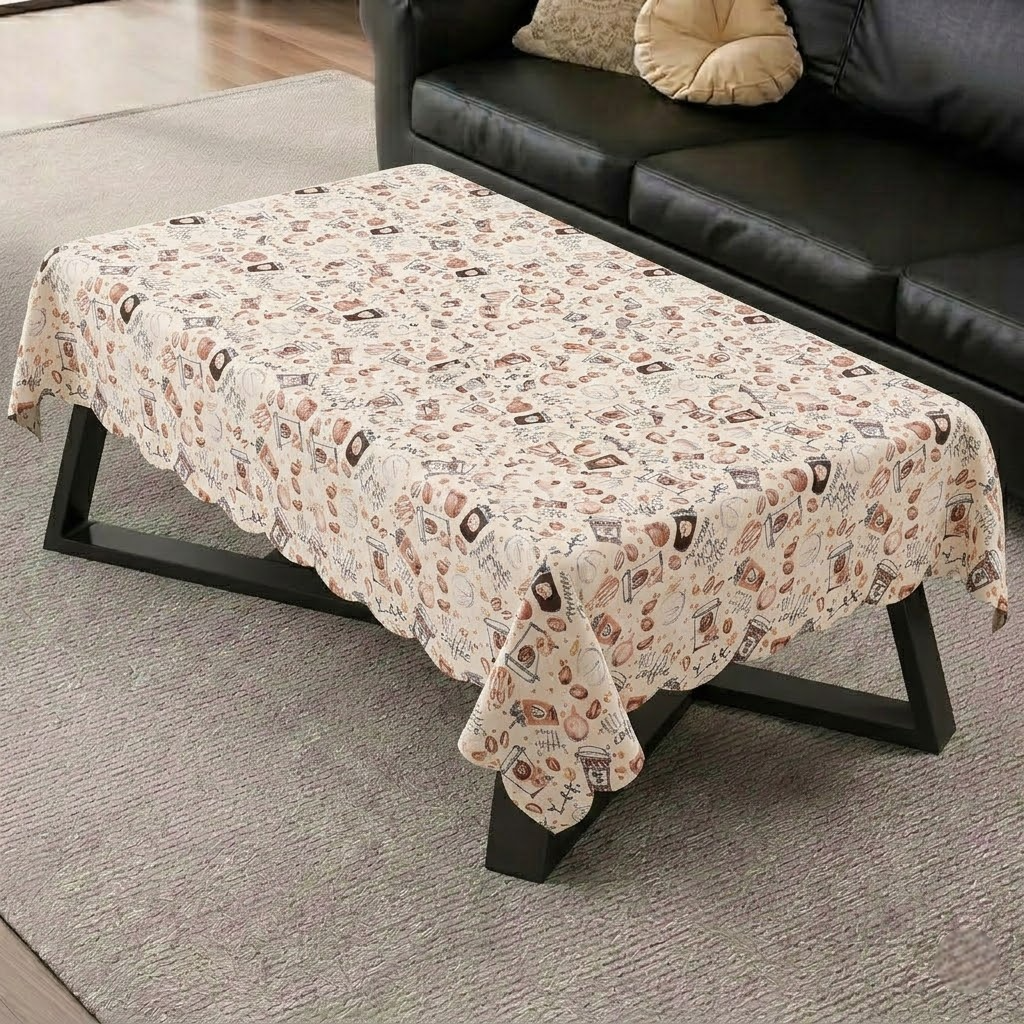 RYKA Cotton Table Cover 40x60 Inch 4 Seater | Printed Center & Dining Table Cloth (Pack Of 1)