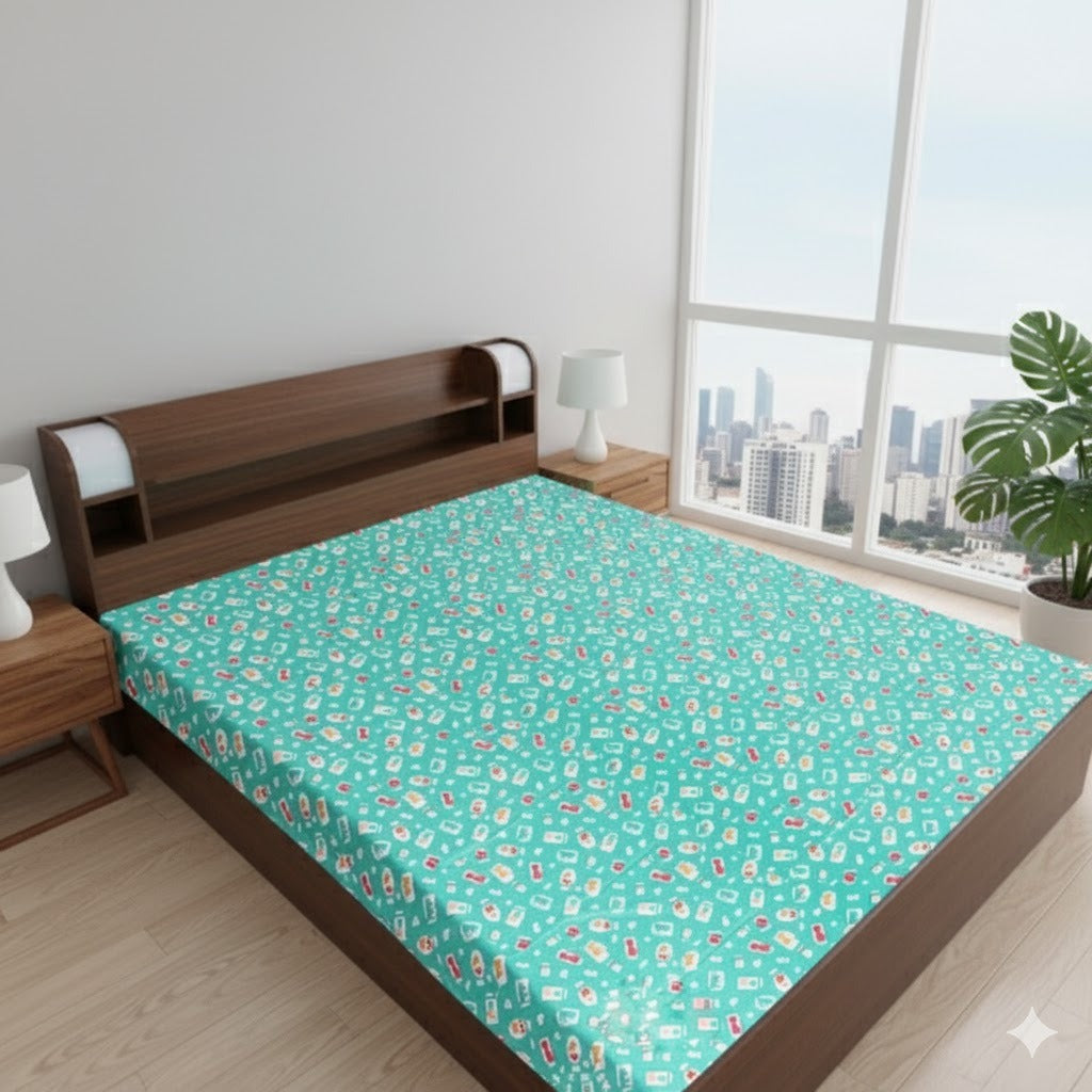 Ryka Premium Waterproof PVC Bedsheet For  Double & Single Bed | Waterproof, Dustproof & Long-Lasting Protection