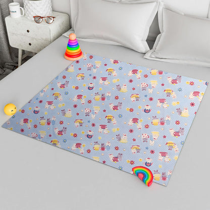 RYKA Printed Waterproof Baby Crib Bedsheet  | PVC Urine Proof Mattress Protector | Plastic Sheet for Newborn & Toddler  (Pack of 1)