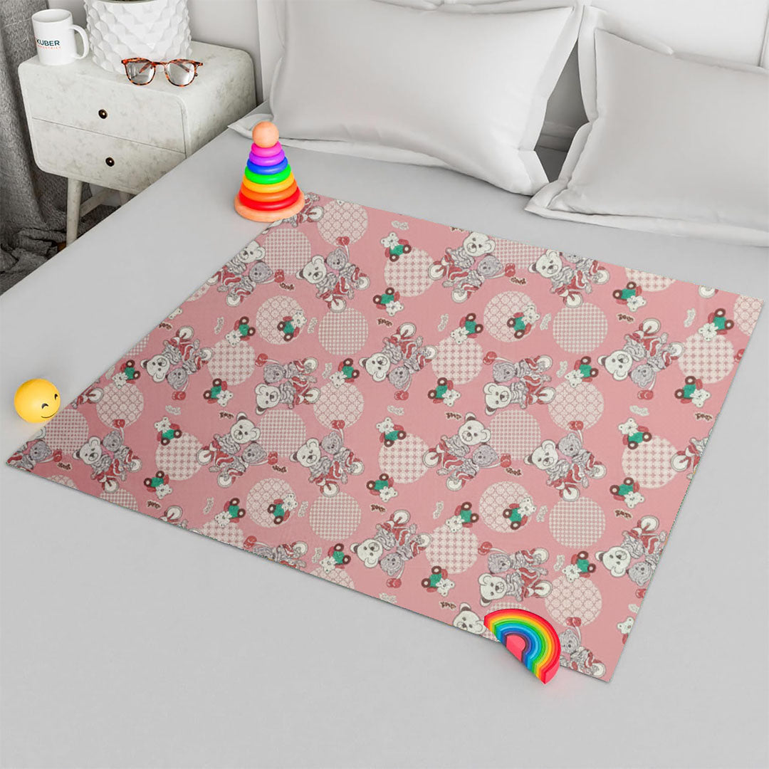 RYKA Printed Waterproof Baby Crib Bedsheet | PVC Urine Proof Mattress Protector | Plastic Sheet for Newborn & Toddler  (Pack of 1)