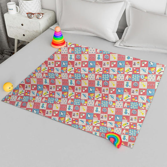 RYKA Printed Waterproof Baby Crib Bedsheet  | PVC Urine Proof Mattress Protector | Plastic Sheet for Newborn & Toddler  (Pack of 1)