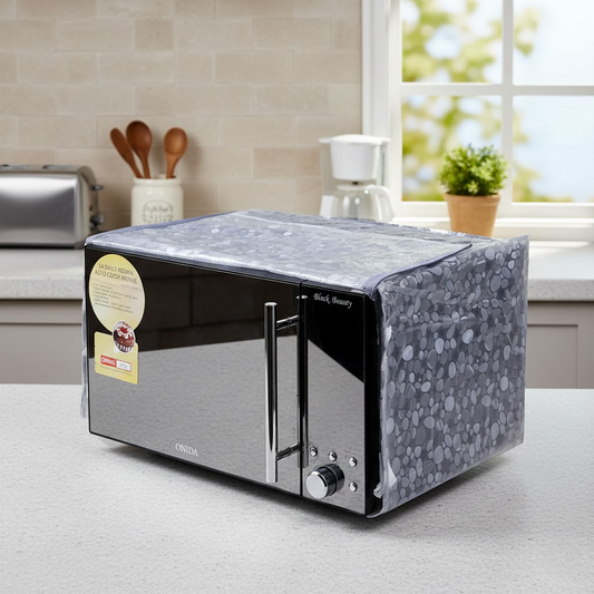 RYKA Oven Cover | Non-Woven Microwave Oven Cover with Elegent Design | Oven Cover for Kitchen Decor | Diamond Printed Oven Cover | Transprent (Pack of 1)