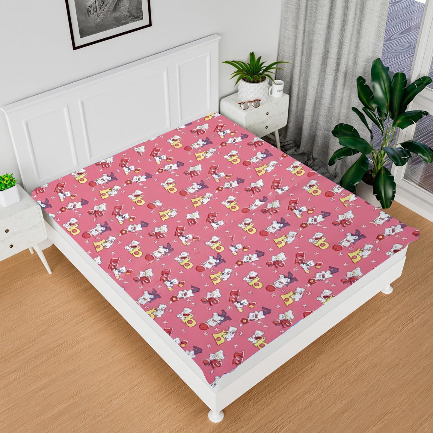 RYKA Printed Waterproof Baby Crib Bedsheet  | PVC Urine Proof Mattress Protector | Plastic Sheet for Newborn & Toddler  (Pack of 1)