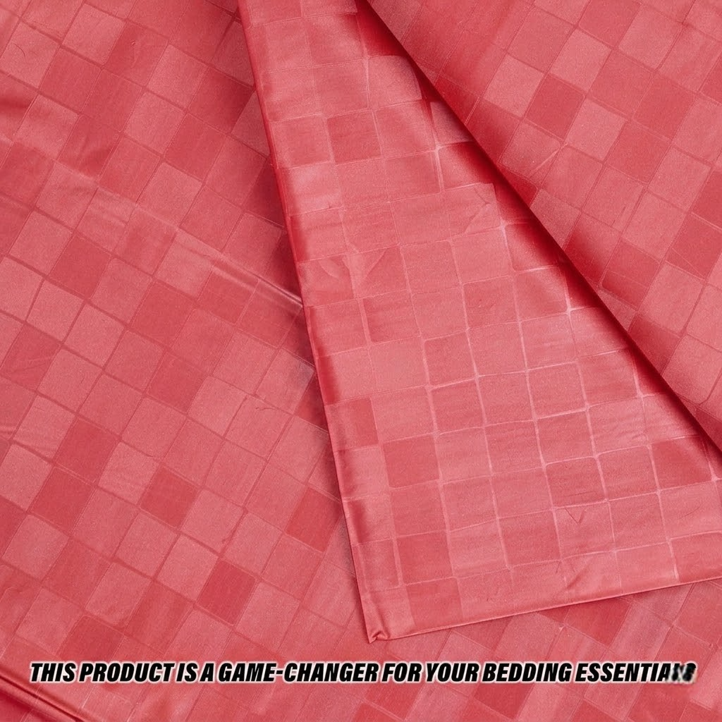 RYKA Double Bed Mattress Protector | Leak Proof Mattress Cover for Bed | Bedsheets Waterproof Cover | 80x80 Inch | Check Design | Maroon (Pack of 1)