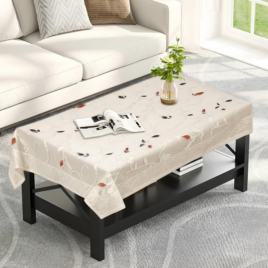 RYKA Cotton Net Table Cover 40x60 Inch 4 Seater | Embroidered Center & Dining Table Cloth (Pack Of 1)