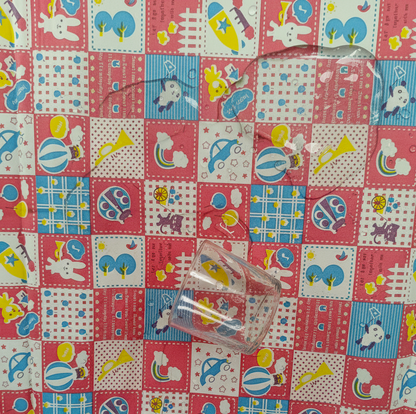 RYKA Printed Waterproof Baby Crib Bedsheet  | PVC Urine Proof Mattress Protector | Plastic Sheet for Newborn & Toddler | Pink Circus (Pack of 1)