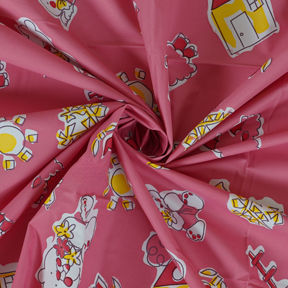 RYKA Printed Waterproof Baby Crib Bedsheet  | PVC Urine Proof Mattress Protector | Plastic Sheet for Newborn & Toddler | Pink Sparrow (Pack of 1)