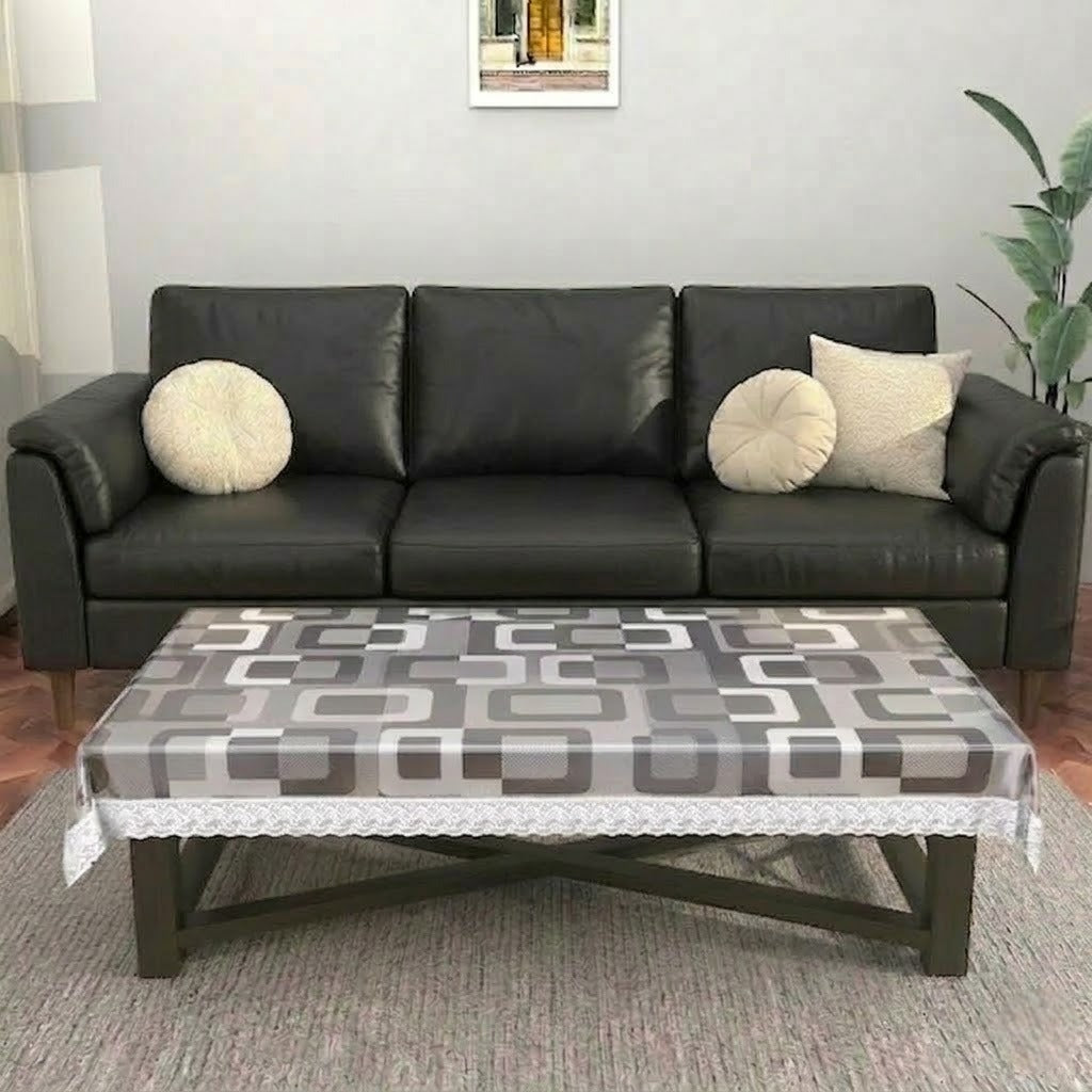 RYKA PVC Printed Table Cover 4 Seater | Table Protector Sheet | Waterproof and Dustproof | Printed Table Cover | Rectangular Center Table Cover | 40X60 Inch (Pack Of 1)