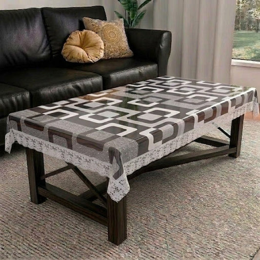 RYKA PVC Printed Table Cover 4 Seater | Table Protector Sheet | Waterproof and Dustproof | Printed Table Cover | Rectangular Center Table Cover | 40X60 Inch (Pack Of 1)