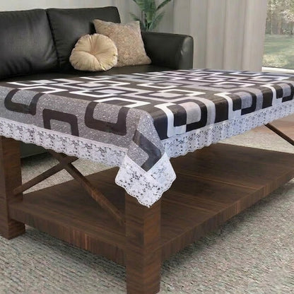 RYKA PVC Printed Table Cover 4 Seater | Table Protector Sheet | Waterproof and Dustproof | Printed Table Cover | Rectangular Center Table Cover | 40X60 Inch (Pack Of 1)