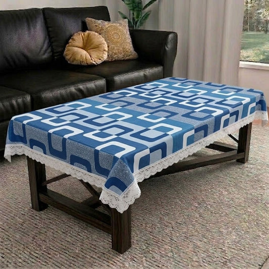 RYKA PVC Printed Table Cover 4 Seater | Table Protector Sheet | Waterproof and Dustproof | Printed Table Cover | Rectangular Center Table Cover | 40X60 Inch (Pack Of 1)