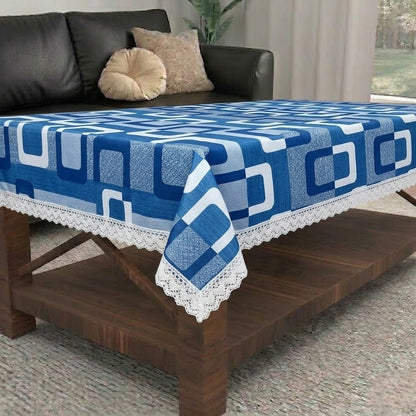 RYKA PVC Printed Table Cover 4 Seater | Table Protector Sheet | Waterproof and Dustproof | Printed Table Cover | Rectangular Center Table Cover | 40X60 Inch (Pack Of 1)
