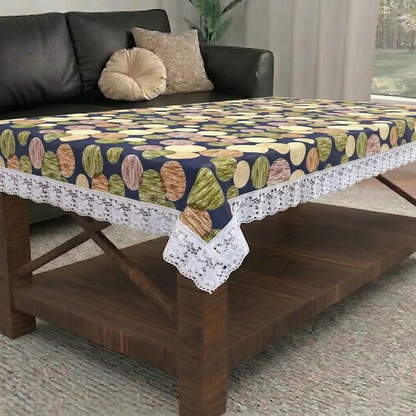RYKA PVC Printed Table Cover 4 Seater | Table Protector Sheet | Waterproof and Dustproof | Moon Printed Table Cover | Rectangular Center Table Cover | 40X60 Inch (Pack Of 1)