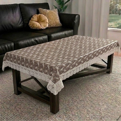 RYKA PVC Printed Table Cover 4 Seater | Table Protector Sheet | Waterproof and Dustproof | Eye Printed Table Cover | Rectangular Center Table Cover | 40X60 Inch (Pack Of 1)