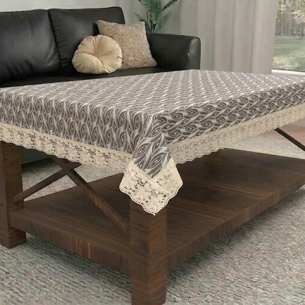 RYKA PVC Printed Table Cover 4 Seater | Table Protector Sheet | Waterproof and Dustproof | Eye Printed Table Cover | Rectangular Center Table Cover | 40X60 Inch (Pack Of 1)