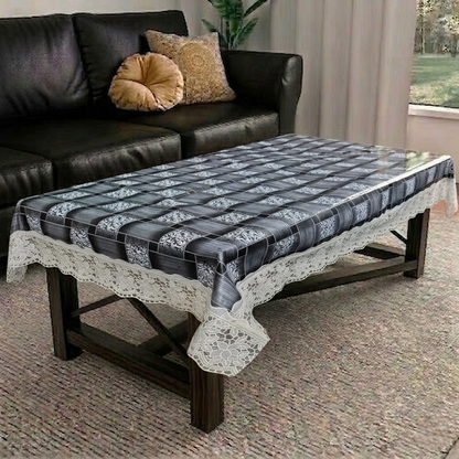 RYKA PVC Printed Table Cover 4 Seater | Table Protector Sheet | Waterproof and Dustproof | Elegent Printed Table Cover | Rectangular Center Table Cover | 40X60 Inch (Pack Of 1)