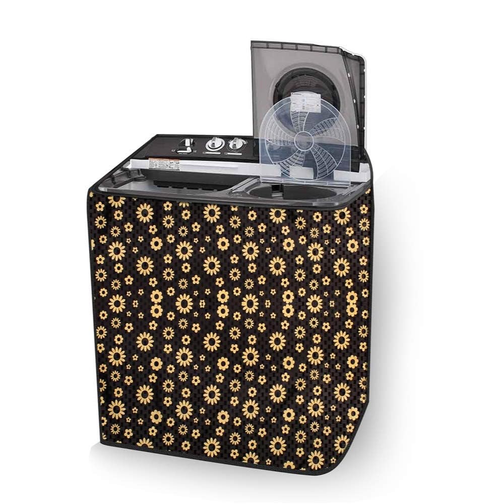 Ryka Semi Automatic Washing Machine Cover 34×32 | Waterproof & Dustproof PVC Protector | Heavy-Duty Outdoor Cover| Pack OF 1