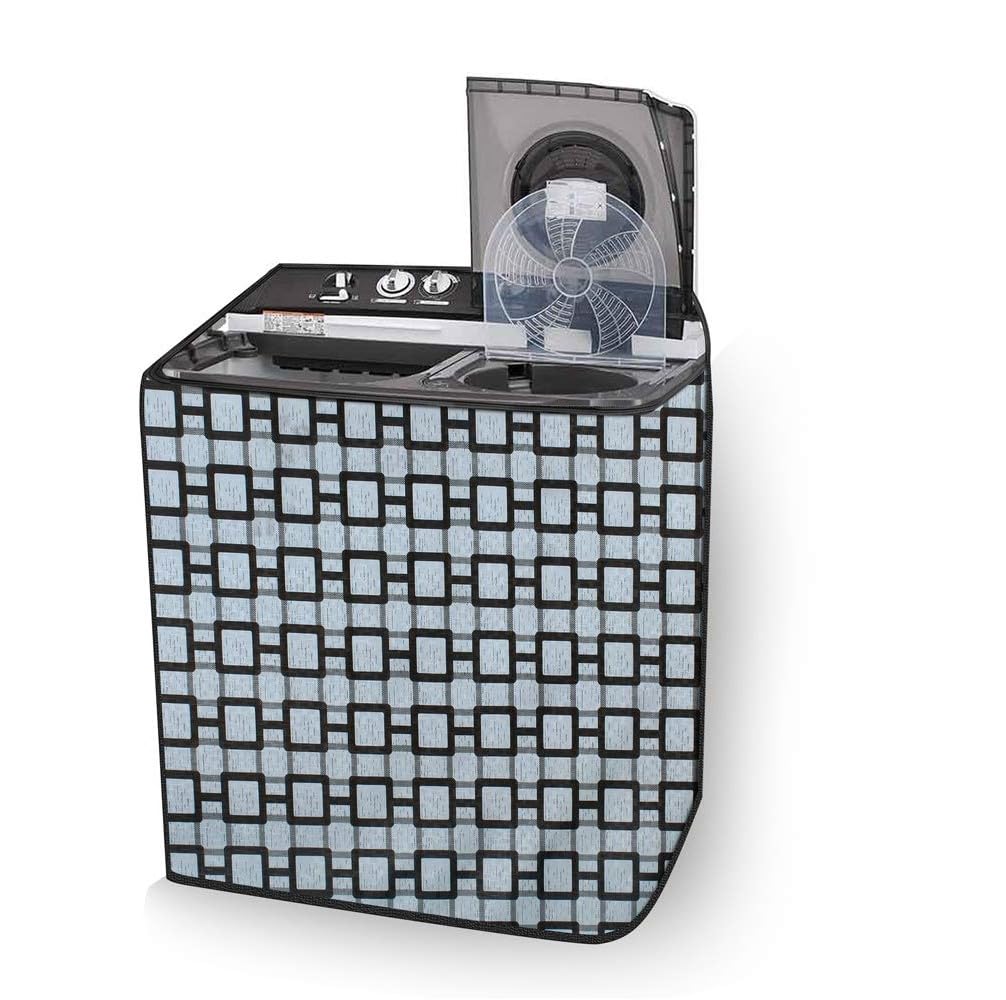 Ryka Semi Automatic Washing Machine Cover 34×32 | Waterproof & Dustproof PVC Protector | Heavy-Duty Outdoor Cover| Pack OF 1