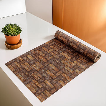 PVC Shelf Roll for Kitchen Cabinets, Drawers & Refrigerator – Waterproof, Anti-Slip, Easy to Clean Liner Sheet – Multi-Purpose Decorative Shelf Mat (5 mtr)