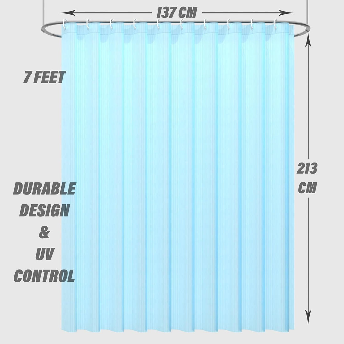 Ryka Transparent PVC AC Door Curtain | Dustproof, Waterproof & Cooling Divider for Home