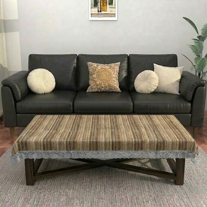 RYKA PVC Printed Table Cover 4 Seater | Table Protector Sheet | Waterproof and Dustproof | Wooden Printed Table Cover | Rectangular Center Table Cover | 40X60 Inch (Pack Of 1)