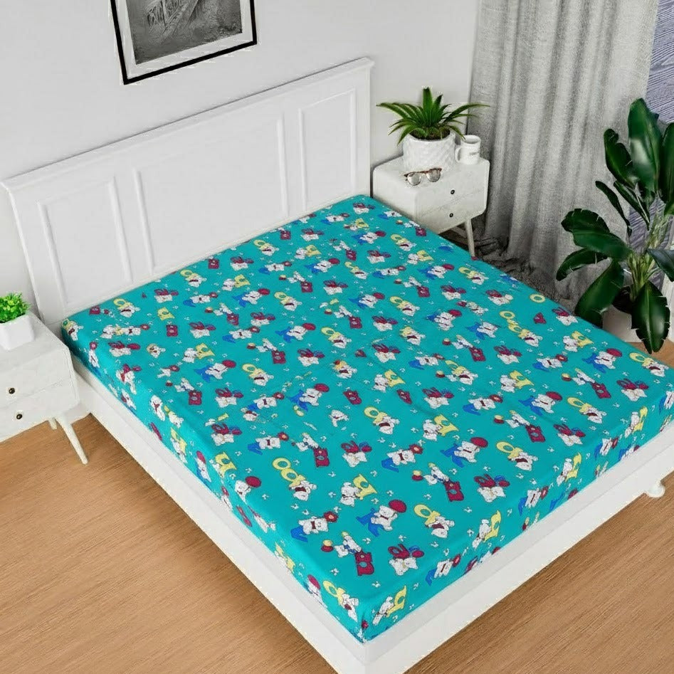 Ryka PVC Waterproof Baby Bedsheet (80x80 Inches) – Soft Printed, Reusable & Leakproof Mattress Protector| Pack Of 1 |