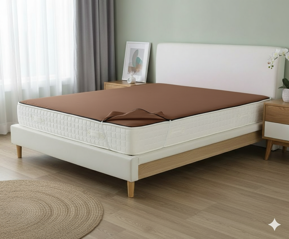 Ryka Premium Waterproof PVC Elastic Bedsheet For  Double & Single Bed | Waterproof, Dustproof & Long-Lasting Protection