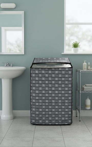 Ryka Fully Automatic Washing Machine Cover 34×32 | Waterproof, Dustproof & UV-Resistant PVC Protector| Pack of 1