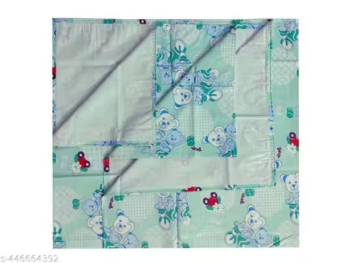 Ryka PVC Waterproof Baby Bedsheet (80x80 Inches) – Soft Printed, Reusable & Leakproof Mattress Protector| Pack Of 1 |