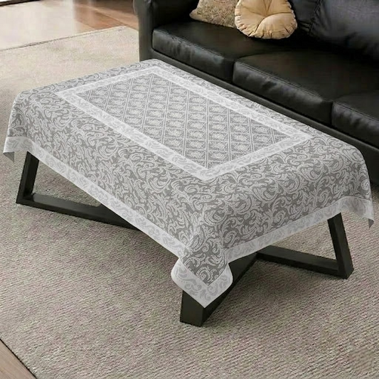 RYKA Cotton Net Table Cover 40x60 Inch 4 Seater | Embroidered Center & Dining Table Cloth (Pack Of 1)