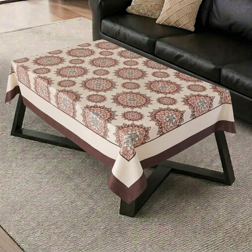RYKA Cotton Table Cover 40x60 Inch 4 Seater | Printed Center & Dining Table Cloth (Pack Of 1)