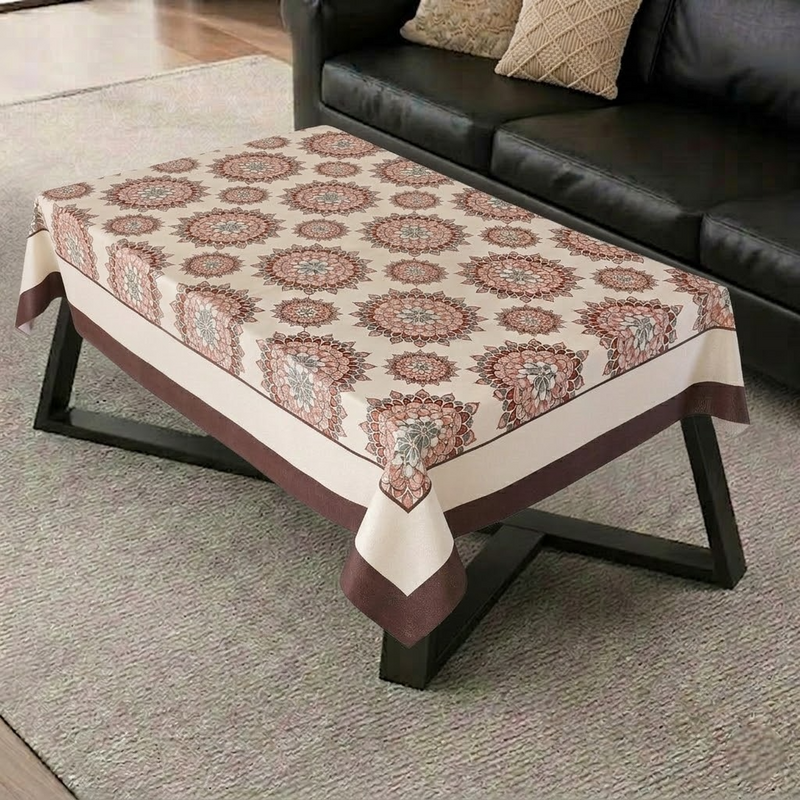 RYKA Cotton Table Cover 40x60 Inch 4 Seater | Printed Center & Dining Table Cloth (Pack Of 1)