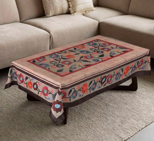 RYKA Cotton Table Cover 40x60 Inch 4 Seater | Printed Center & Dining Table Cloth (Pack Of 1)