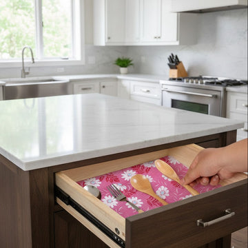 PVC Shelf Roll for Kitchen Cabinets, Drawers & Refrigerator – Waterproof, Anti-Slip, Easy to Clean Liner Sheet – Multi-Purpose Decorative Shelf Mat (5 mtr)