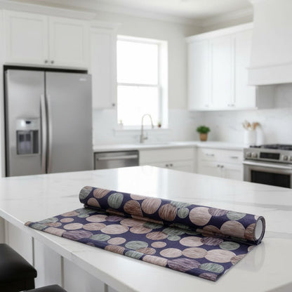 RYKA Shelf Mat | Printed Desk Mat | Placemat for Kitchen | PVC Non-Slip Drawer Sheets| Kitchen Cabinet Shelf Liner | 5 Meter (Blue)