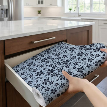 PVC Shelf Roll for Kitchen Cabinets, Drawers & Refrigerator – Waterproof, Anti-Slip, Easy to Clean Liner Sheet – Multi-Purpose Decorative Shelf Mat (5 mtr)