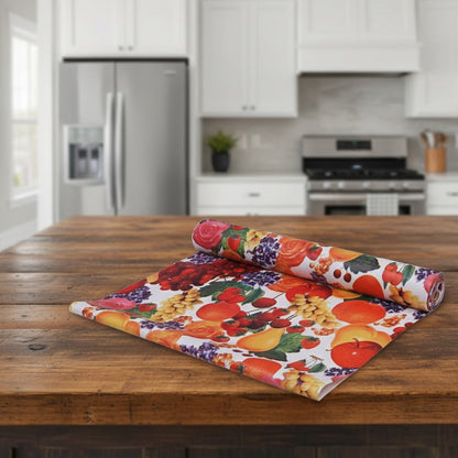 RYKA Shelf Mat | Fruit Printed Desk Mat | Placemat for Kitchen | PVC Non-Slip Drawer Sheets| Kitchen Cabinet Shelf Liner | 5 Meter (Fruit)