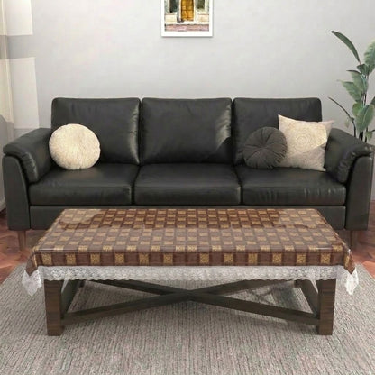 RYKA PVC Printed Table Cover 4 Seater | Table Protector Sheet | Waterproof and Dustproof | Elegent Printed Table Cover | Rectangular Center Table Cover | 40X60 Inch (Pack Of 1)