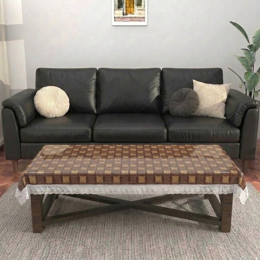 RYKA PVC Printed Table Cover 4 Seater | Table Protector Sheet | Waterproof and Dustproof | Elegent Printed Table Cover | Rectangular Center Table Cover | 40X60 Inch (Pack Of 1)